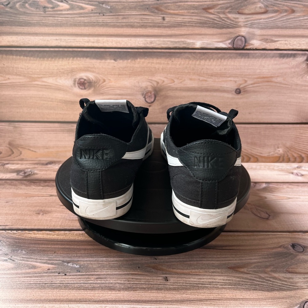 Nike Black Canvas Sneakers with White Soles - Picture 3 of 7